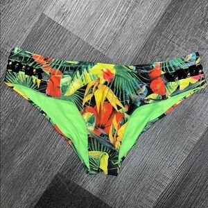 Gold pearls Tropical Toucan Bikini Bottoms Jungle